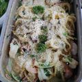 小鉄と小次郎と小梅。's cooksnap of when they made キャンプ飯　メスティン　クリームパスタ.