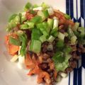 ベティ３'s cooksnap of when they made 豆腐のキムチ納豆乗せ.