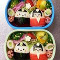 Chaaa_room's cooksnap of when they made キャラ弁＊簡単♪俵おにぎりでひな祭り弁当.