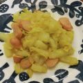 古賀竜一's cooksnap of when they made 白菜とウィンナーのカレー炒め.