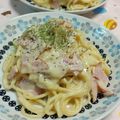 赤い電話's cooksnap of when they made 【超簡単&計量不要】豆乳でカルボナーラ！.