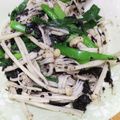 えりこ82☆'s cooksnap of when they made 簡単♪にらとえのきの胡麻和え＋海苔☆.