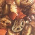 rosemaryn's cooksnap of when they made 超簡単♪鶏肉と厚揚げと冬野菜の黒酢あん.