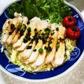 ♪としクック♪'s cooksnap of when they made 糖質制限ダイエット簡単柔らか鶏胸よだれ鶏.
