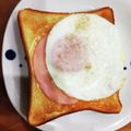 さおりらっくま's cooksnap of when they made ハム目玉焼きトースト☆.