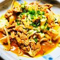 kinniko's cooksnap of when they made 豚キムチ☆にら豚豆腐キムチ炒め♪.
