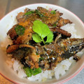 たっつぁん焚き火好き's cooksnap of when they made 超簡単！サンマの蒲焼きのセリ和え.