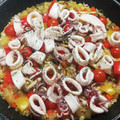 roll21's cooksnap of when they made イカあさりエビ☆少しずつあればパエリア！.