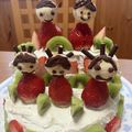 クック6KF97D☆'s cooksnap of when they made お雛様ケーキ.