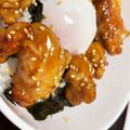 ゆずこゆず's cooksnap of when they made 温玉のせ鶏照り焼き丼.