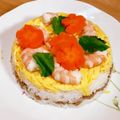 ※_тοwa_※'s cooksnap of when they made 簡単♡ツナそぼろdeひな祭りのケーキ寿司.