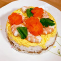 ※_тοwa_※'s cooksnap of when they made 簡単♡ツナそぼろdeひな祭りのケーキ寿司.