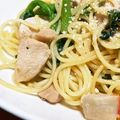 SHIHOXX's cooksnap of when they made 春の食卓♪鶏むね肉と菜花の和風スパゲティ.