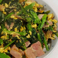 かなはは☆'s cooksnap of when they made のらぼう菜と卵ベーコンのマヨ炒め.