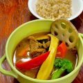 ルぴあ's cooksnap of when they made ラム肉とたっぷり夏野菜のスープカレー.