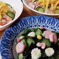 ruris7's cooksnap of when they made きゅうり・わかめ・花麩の酢の物♪.