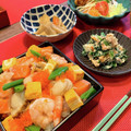 RIKA☆MAMA's cooksnap of when they made 簡単に映え☆彩り海鮮バラちらし寿司.