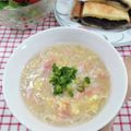 在宅勤務のおじさん's cooksnap of when they made かにかまだけど…中華風♪かに玉春雨スープ.