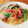 Emihann's cooksnap of when they made 簡単に！菜の花と生ハムのスパゲッティ.