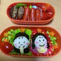 クックF7A4U2☆'s cooksnap of when they made ひな祭り♪ちょこんとお雛さま＊キャラ弁.
