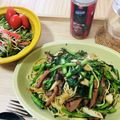 ひつこん's cooksnap of when they made 春菊とベーコンのガーリックパスタ.
