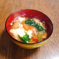 もふもふクロさん's cooksnap of when they made トマトの味噌汁♫.