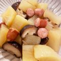 kotaniko's cooksnap of when they made 孫が大好きな♪ウインナーと大根の煮物.