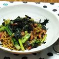 蕎麦の華's cooksnap of when they made 焼きそばに！もみのり♪.