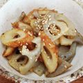 YCHキッチン's cooksnap of when they made レンコンとちくわの甘辛炒め.
