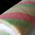 tn_dan111's cooksnap of when they made ♪ひな祭りに♪シフォンの３色ロールケーキ.