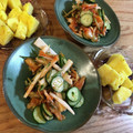 まめはっぱ's cooksnap of when they made 長芋ときゅうりのキムチあえ.