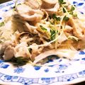 クリーピングタイム☆'s cooksnap of when they made 新玉ねぎと豚肉のガーリックマヨ味サラダ.