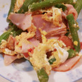 Solatch's cooksnap of when they made いんげんとハムの卵炒め.