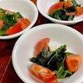 ルぴあ's cooksnap of when they made 亜麻仁油でトマトと生わかめの胡麻サラダ.