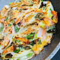ほほほんんん's cooksnap of when they made 新たまねぎとニラの宗田節チヂミ.