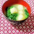 ふうはっちゃん's cooksnap of when they made ほうれん草とお麩の味噌汁.