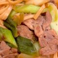 ぴあのちゃん95's cooksnap of when they made 葱と豚バラの生姜醤油パスタ.