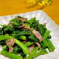 ルパンのかあさん☆彡's cooksnap of when they made 俺流！菜の花とベーコンのガーリック炒め.