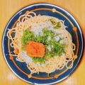クックA6H5ZK☆'s cooksnap of when they made ちょっぴり贅沢♪しらすと明太子のパスタ.