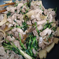 cook20hy's cooksnap of when they made 豆苗とエリンギと豚バラの炒めもの.