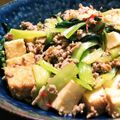 クリーピングタイム☆'s cooksnap of when they made 青梗菜と厚揚げとひき肉のピリ辛炒め.