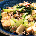 クリーピングタイム☆'s cooksnap of when they made 青梗菜と厚揚げとひき肉のピリ辛炒め.