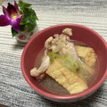 Laufen's cooksnap of when they made ◆手羽元と厚揚げのサムゲタン風スープ◆.