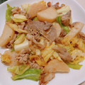 しばちゃそ's cooksnap of when they made 豚こまと長芋のガリバタ炒め.