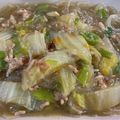 yu-kunmama's cooksnap of when they made 白菜大量消費☆春雨と豚ひき肉の炒め煮.