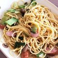 あこりんこChan's cooksnap of when they made チンゲン菜とベーコンの★和風パスタ★.