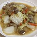 papikun's cooksnap of when they made 白菜・豚肉・春雨のオイスターソース炒め.