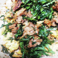 なおこうくん's cooksnap of when they made 豚こま肉と春菊と卵のカレー炒め.