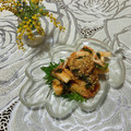 Laufen's cooksnap of when they made 火を使わない一品☆長芋のキムチ和え.