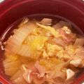よこひつじ's cooksnap of when they made ランチに♪ 白菜 ハム 卵の 簡単スープ.